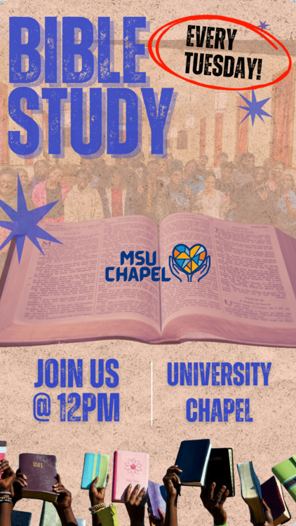 Sep 15, 2026: Morgan Manna Bible Study- MSU Chapel at University Memorial Chapel thumbnail image