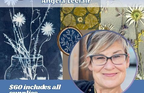 September 26th Ridgway 10:00am-Noon. Exploring Cyanotype with Angela LeClair (portrait at right). $60 includes all supplies.