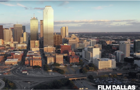Dallas skyline with text that reads "Film Dallas" in the lower right corner.