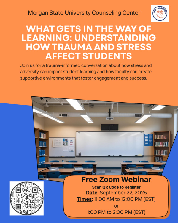 Sep 22, 2026: What Gets in the Way of Learning: Understanding How Trauma and Stress Affect Students  thumbnail image