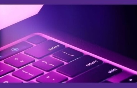 decorative purple keyboard