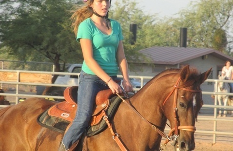Student on a horse