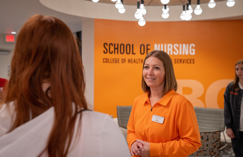 a staff member in the school of nursing