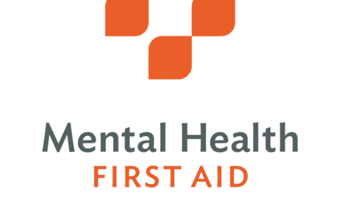 Mental Health FIRST AID from NATIONAL COUNCIL FOR MENTAL WELLBEING - orange cross logo