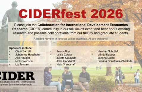 Image of CIDERfest | Cornell Collaboration for International Development Economics Research