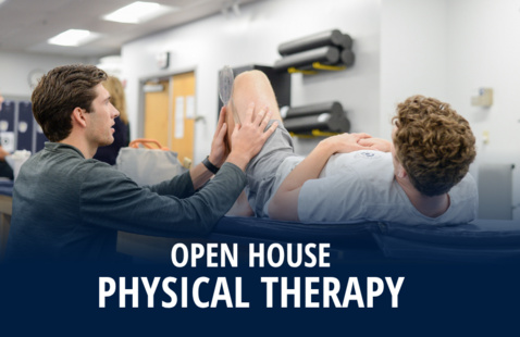Therapist working with a patient during a PT session