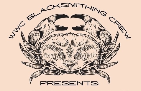 image of a crab with the words "wwc blacksmithing crew presents:
