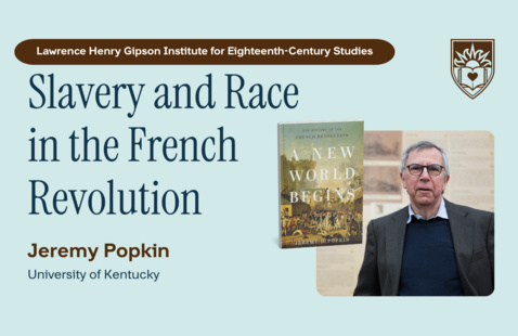 Slavery and Race in the French Revolution on a blue background