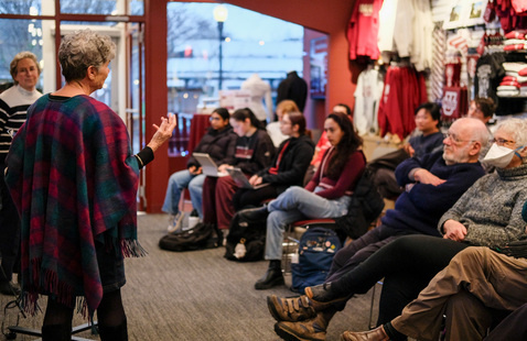Francine Berman and Laura Haas at UMass Downtown