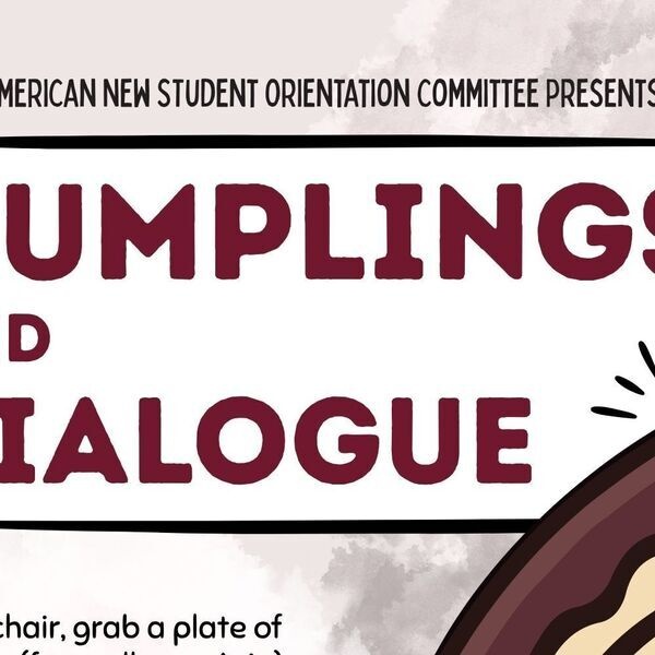 This flyer has a graphic of dumplings for their event Dumplings and Dialogue, and that is geared toward freshmen and transfer students, located at 524 Lausen Mall, 1st Floor, and is happening on Sunday, September 20th, from 11-1PM. For accommodations, please contact sonnet@stanford.edu.