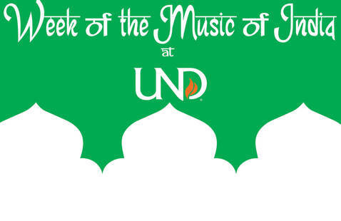Text: Week of the music of India at UND