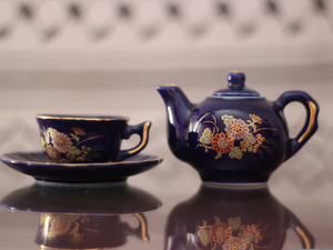 Teapot and tea cup.