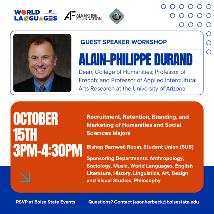 Guest Speaker + Workshop: Recruitment, Retention, Branding and Marketing of Humanities and Social Sciences Majors