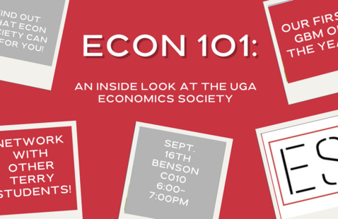 Economics Society general meeting flyer