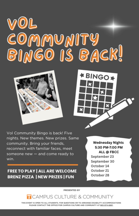 Vol Community Bingo
