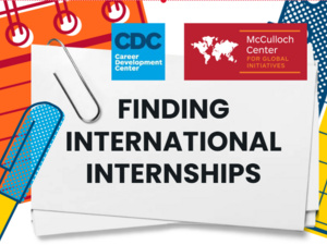 CDC and MCGI logos:  Finding International Internships