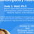 White text on a blue background with the title of the talk, location, date, registration QR code, and speaker name, Dr. Hedy Wald. 