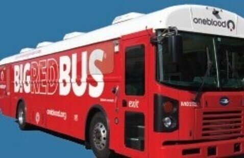 Big Red Bus Blood Mobile