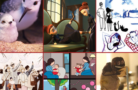 A collage of animated shorts featured in the Show of Shows