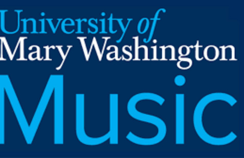 University of Mary Washington Music logo on dark blue background