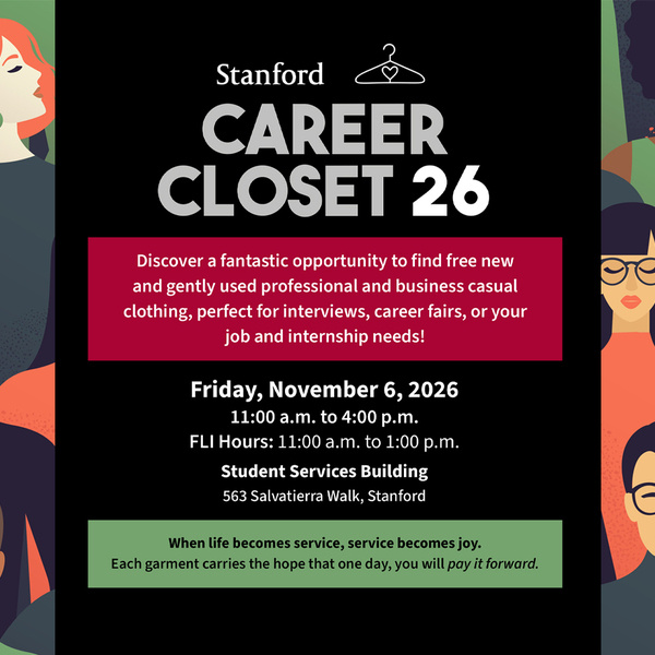 Detail of the Career Closet '26 flyer. 