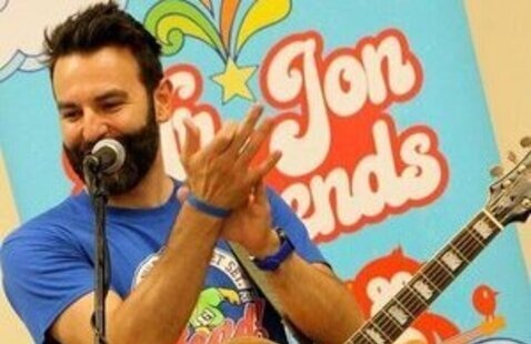 Mr. Jon clapping and singing
