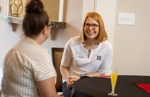 Dr. Summer McGee speaks with LR alumna