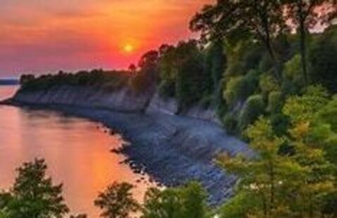 Image of Erie Bluffs After Dark