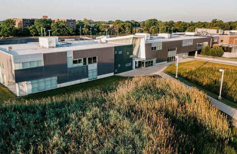 Appears to be an arial photo of the Skokie campus.