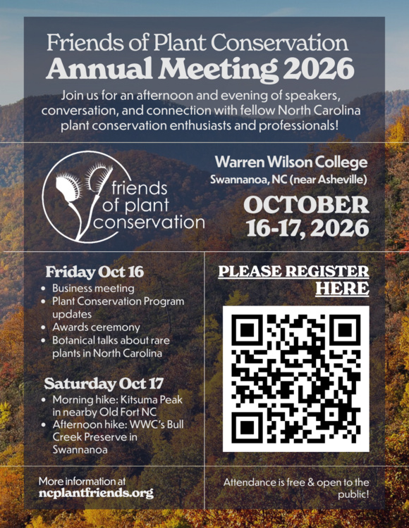 NC Friends Of Plant Conservation Annual Meeting