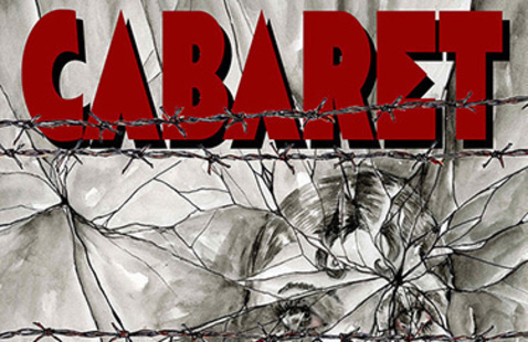 Cabaret logo with illustration of woman