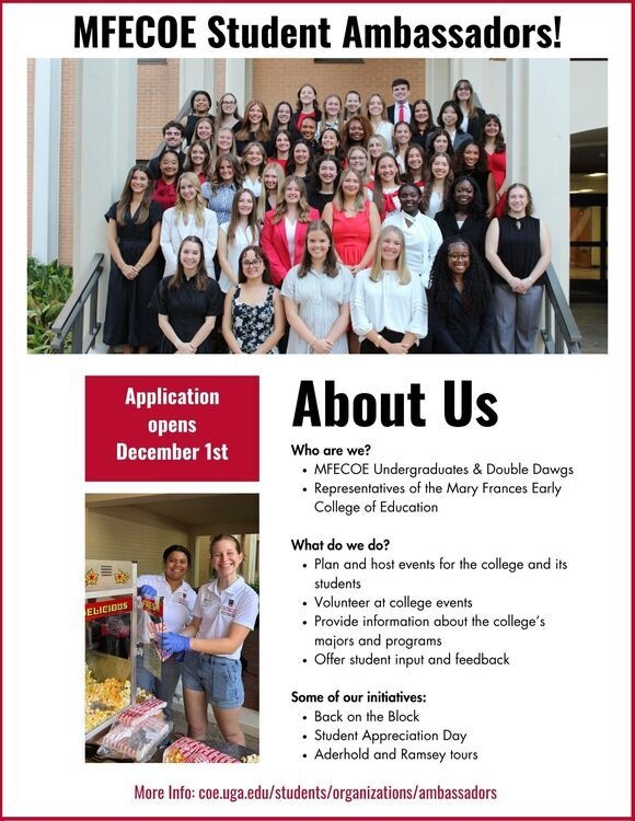 Mary Frances Early College of Education Student Ambassador Info Session