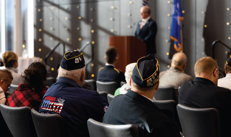 Veterans Day Ceremony at Gorecki Alumni Center