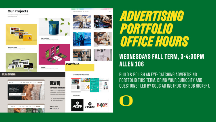 Current poster for Advertising Portfolio Office Hours