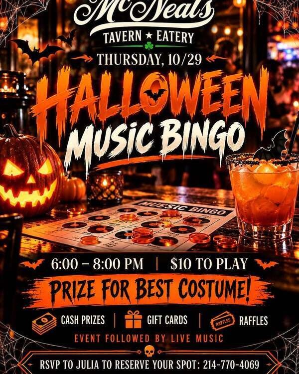 Booze, Boos & Bingo Night at McNeal's