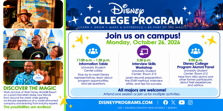 Oct 26, 2026: A Day with Disney at Morgan: Careers, Skills & Connections at University Student Center thumbnail image
