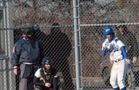 Softball Field fence with players