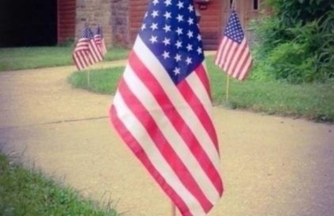 flag on 4th of July